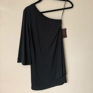 Black one shoulder top